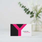 Cartes de visite modernes de monogramme (Debout devant)