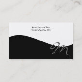 Cartes de visite modernes de monogramme du remous (Dos)
