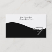 Cartes de visite modernes de monogramme du remous (Dos)