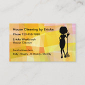 Cartes de visite modernes de nettoyage des maisons (Devant)