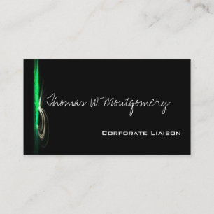 Cartes de visite modernes de norme de vert de