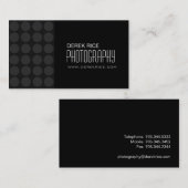 Cartes de visite modernes de photographe (Devant / Derrière)