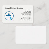Cartes de visite modernes de plomberie sous licenc (Devant / Derrière)
