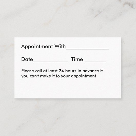 Cartes de visite modernes de rendez-vous (Dos)