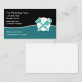 Cartes de visite modernes de service de plombier u (Devant / Derrière)