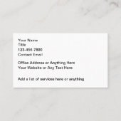 Cartes de visite modernes de services de sécurité  (Dos)