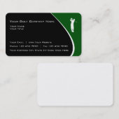 Cartes de visite modernes de thème de golf (Devant / Derrière)
