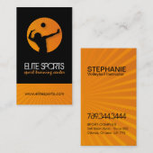 Cartes de visite modernes de volleyball (Devant / Derrière)