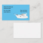 Cartes de visite modernes de Yacht Broker (Devant / Derrière)