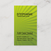 Cartes de visite modernes d'entraîneur de tennis (Dos)