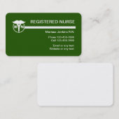 Cartes de visite modernes d'infirmier autorisé (Devant / Derrière)