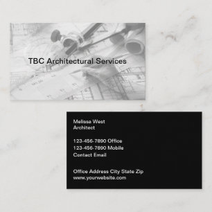 Cartes de visite modernes d'ingénieur en architect