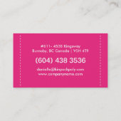 Cartes de visite modernes d'ouvrière couturière de (Dos)