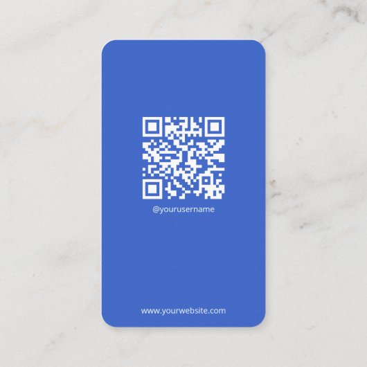 Cartes de visite modernes du code QR | Connexion (Dos)