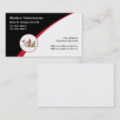 Cartes de visite modernes du logo vétérinaire (Devant / Derrière)