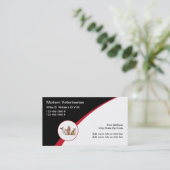 Cartes de visite modernes du logo vétérinaire (Debout devant)