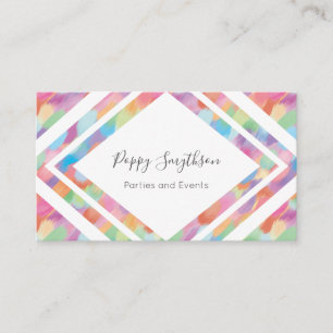 Cartes de visite modernes du Motif Rainbow Paint
