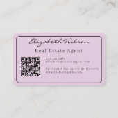 Cartes de visite modernes élégantes avec QR code e (Dos)