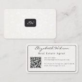Cartes de visite modernes élégantes avec QR code e (Devant / Derrière)