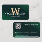 Cartes de visite modernes élégantes avec QR code e (Devant / Derrière)