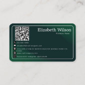 Cartes de visite modernes élégantes avec QR code e (Dos)