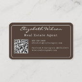 Cartes de visite modernes élégantes avec QR code e (Dos)