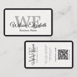 Cartes de visite modernes élégantes avec QR code e