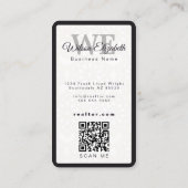 Cartes de visite modernes élégantes avec QR code e (Dos)