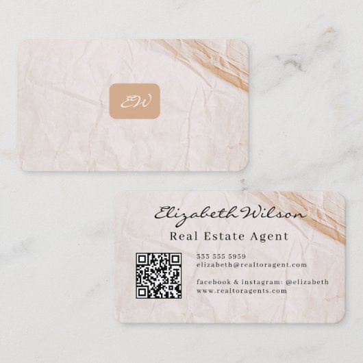 Cartes de visite modernes élégantes avec QR code e (Devant / Derrière)