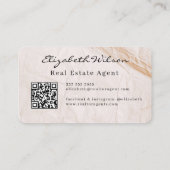 Cartes de visite modernes élégantes avec QR code e (Dos)