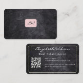 Cartes de visite modernes élégantes avec QR code e (Devant / Derrière)