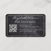Cartes de visite modernes élégantes avec QR code e (Dos)