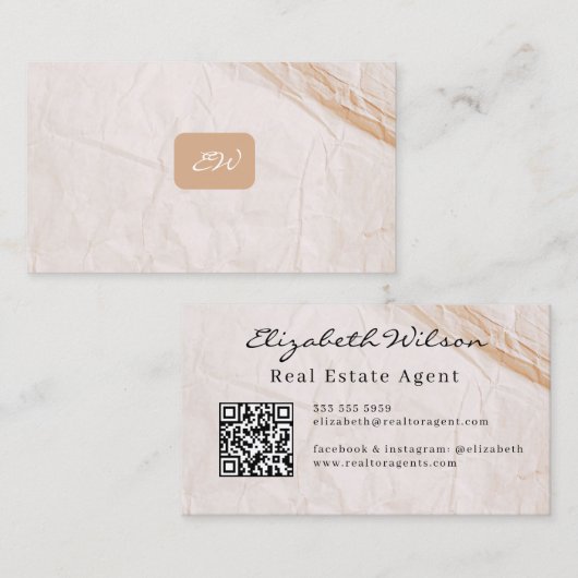 Cartes de visite modernes élégantes avec QR code e (Devant / Derrière)