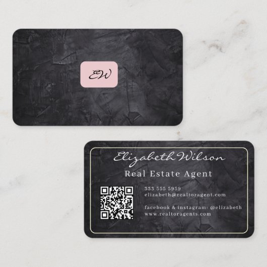 Cartes de visite modernes élégantes avec QR code e (Devant / Derrière)