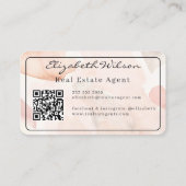 Cartes de visite modernes élégantes avec QR code e (Dos)