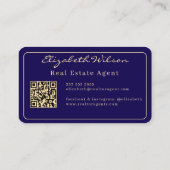 Cartes de visite modernes élégantes avec QR code p (Dos)