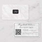 Cartes de visite modernes élégantes avec QR code p (Devant / Derrière)