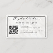 Cartes de visite modernes élégantes avec QR code p (Dos)