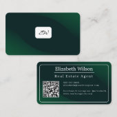 Cartes de visite modernes élégantes avec QR code p (Devant / Derrière)