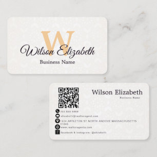 Cartes de visite modernes élégantes avec QR code p