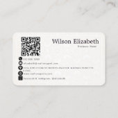 Cartes de visite modernes élégantes avec QR code p (Dos)