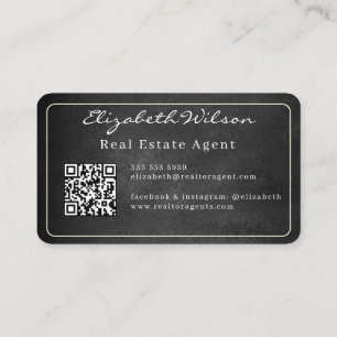 Cartes de visite modernes élégantes avec QR code p