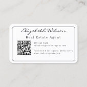 Cartes de visite modernes élégantes avec QR code p (Dos)
