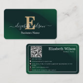 Cartes de visite modernes élégantes avec QR code p (Devant / Derrière)