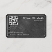 Cartes de visite modernes élégantes avec QR code p (Dos)