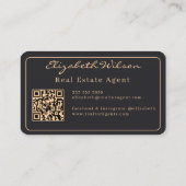 Cartes de visite modernes élégantes avec QR code p (Dos)