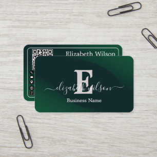 Cartes de visite modernes élégantes avec QR code p