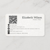 Cartes de visite modernes élégantes avec QR code p (Dos)
