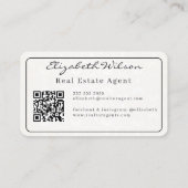 Cartes de visite modernes élégantes avec QR code p (Dos)