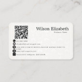 Cartes de visite modernes élégantes avec QR code p (Dos)